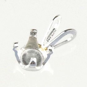 SSP5/1 STERLING SILVER 5MM 4-CLAW SNAP-TITE PENDANT