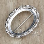 DL138 25X18 Claw Mounting BROOCH STERLING SILVER