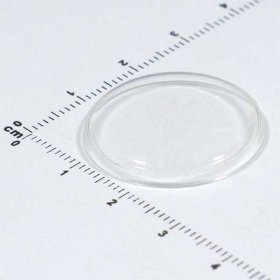 X52/A 25mm rd. Clear Non-Magnifying Plastic Top