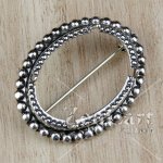 2BRS 25X18 Claw Mounting BROOCH STERLING SILVER