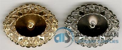 20BR 25x18 Lace-edge BROOCH