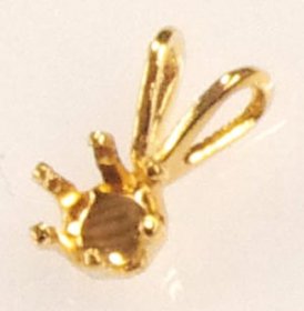 SSP4 G.F. GOLD FILLED 4MM 6-CLAW SNAP-TITE PENDANT