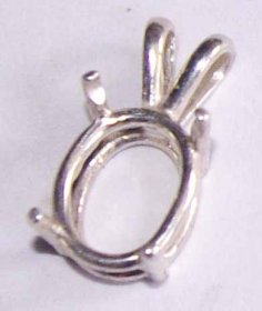 SSP11 STERLING SILVER 10X8 4-CLAW SETTING