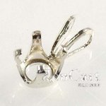 SSP4/1 STERLING SILVER 4MM 4-CLAW SNAP-TITE PENDANT