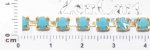 1CS 4mm TURQUOISE CRYSTAL CHAIN PRICED PER METRE