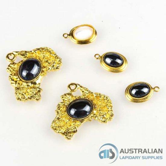 FREE84 5 pcs Assort'd Pendants with Natural Hematite and MOP