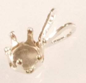 SSP5 S.S. STERLING SILVER 5MM 6-CLAW SNAP-TITE PENDANT