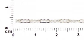 BC18N FINE GERMAN MADE CHAIN in RHODIUM PLATE, PRICE PER METRE