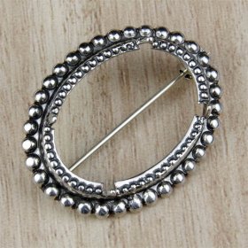 2BRS 25X18 Claw Mounting BROOCH STERLING SILVER