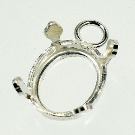 15PS STERLING SILVER 10X8 4-CLAW SETTING