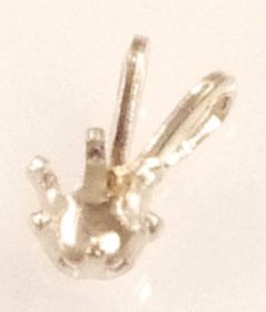 SSP4 S.S. STERLING SILVER 4MM 6-CLAW SNAP-TITE PENDANT