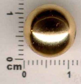 4BE 12MM RD. GOLD METALIZED PLASTIC BEAD