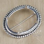 1BRS 40x30 Claw Mounting BROOCH STERLING SILVER